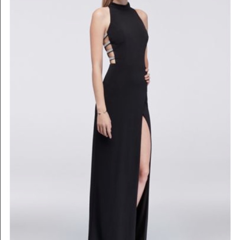 Speechless Black Rhinestone Formal Dress